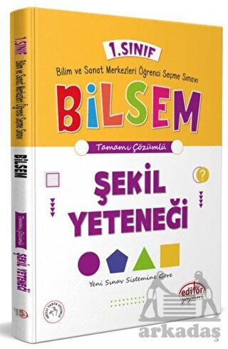 1. Sınıf Bilsem Hazırlık Şekil Yeteneği Tamamı Çözümlü Editör Yayınevi - 1