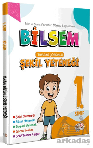 1. Sınıf Bilsem Hazırlık Şekil Yeteneği Tamamı Çözümlü - Editör Yayınevi