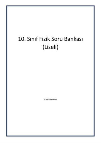 10. Sınıf Fizik Soru Bankası (Liseli) - 1