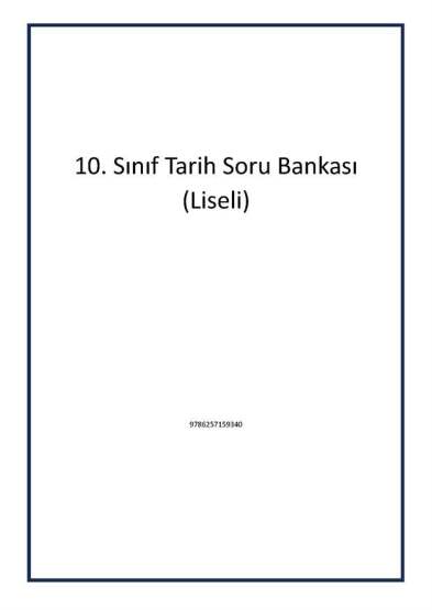 10. Sınıf Tarih Soru Bankası (Liseli) - Pano Yayınları