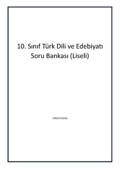 10. Sınıf Türk Dili ve Edebiyatı Soru Bankası (Liseli) - Pano Yayınları