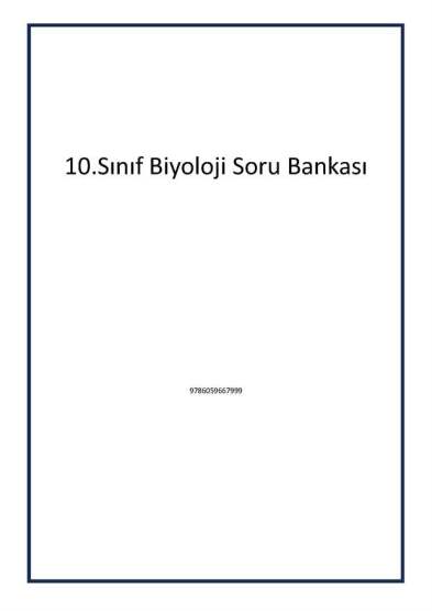 10.Sınıf Biyoloji Soru Bankası - 1