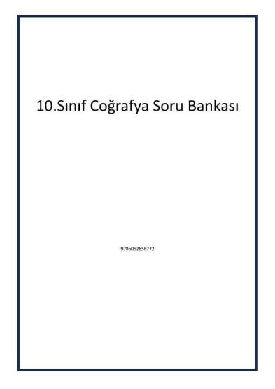 10.Sınıf Coğrafya Soru Bankası - 1