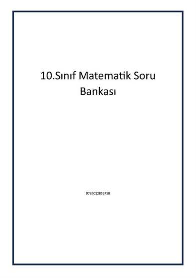 10.Sınıf Matematik Soru Bankası - 1