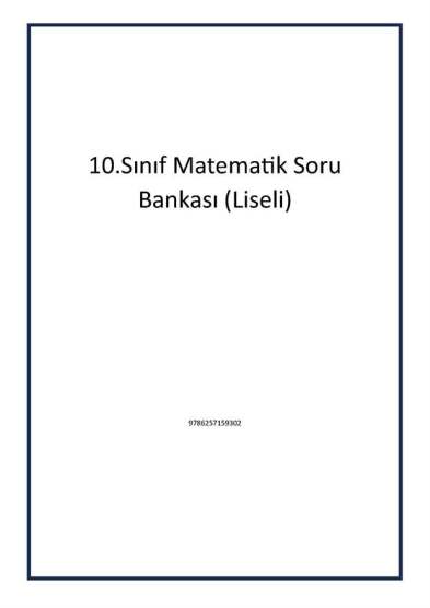 10.Sınıf Matematik Soru Bankası (Liseli) - Pano Yayınları