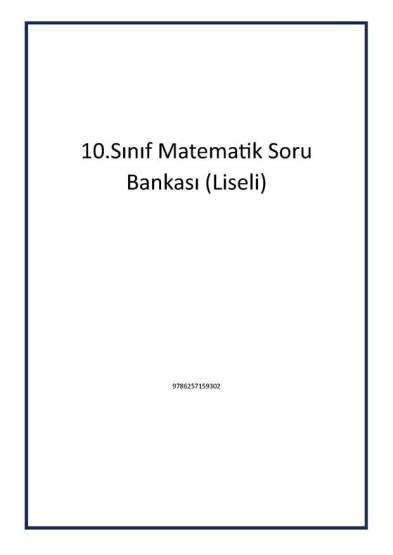 10.Sınıf Matematik Soru Bankası (Liseli) - 1