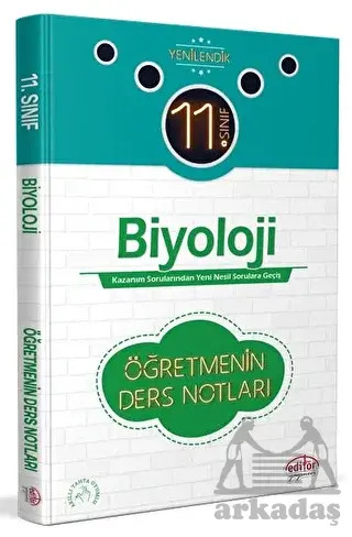 11. Sınıf Biyoloji Öğretmenin Ders Notları Editör Yayınevi - Editör Yayınevi