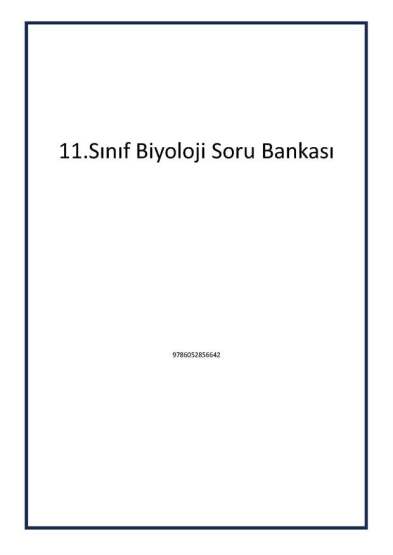 11.Sınıf Biyoloji Soru Bankası - Tudem Yayınları
