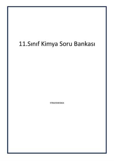 11.Sınıf Kimya Soru Bankası - 1