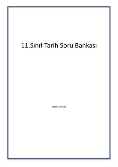 11.Sınıf Tarih Soru Bankası - Tudem Yayınları