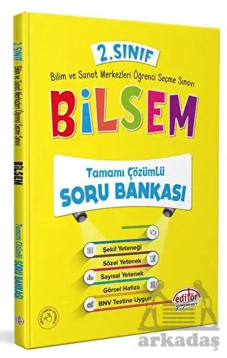 2. Sınıf BİLSEM Tamamı Çözümlü Soru Bankası Editör Yayınevi - Editör Yayınevi