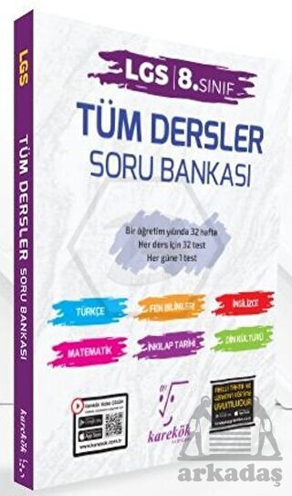 2024 8. Sınıf LGS Tüm Dersler Soru Bankası - Karekök Yayıncılık