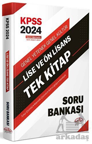 2024 KPSS Lise Ve Ön Lisans Tek Kitap Soru Bankası - Editör Yayınevi