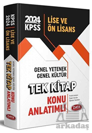 2024 KPSS Lise Ve Önlisans Tek Kitap Konu Anlatımlı - Data Yayınları