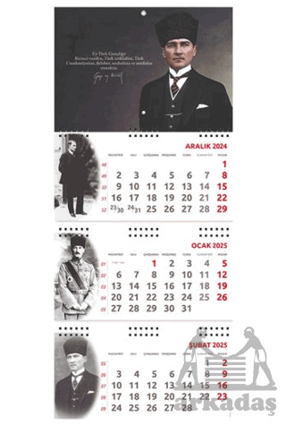 2025 Atatürk Gemici Duvar Takvimi - Gazi - Halk Kitabevi