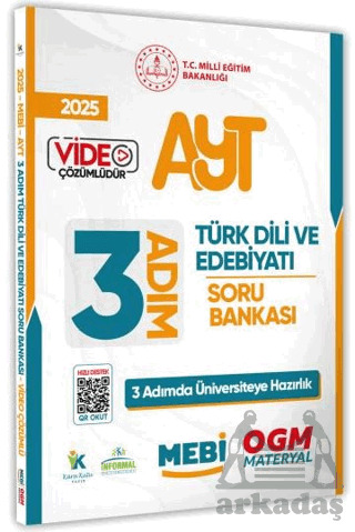 2025 AYT MEBİ-OGM 3 ADIM Türk Dili Edebiyatı Soru Bankası Video Çözüm - Eksik Parça Yayınları
