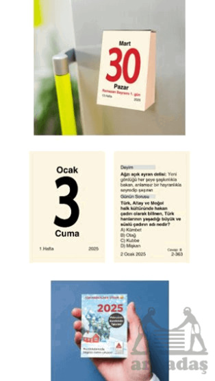 2025 Mıknatıslı Buzdolabı Takvimi - Delta Kültür Yayınevi