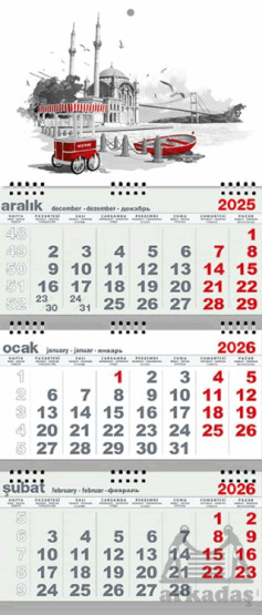 2026 Gemici Takvim - Ortaköy - Halk Kitabevi