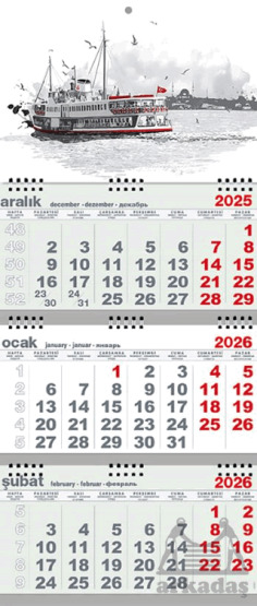 2026 Gemici Takvim - Yolcu Gemisi - Halk Kitabevi