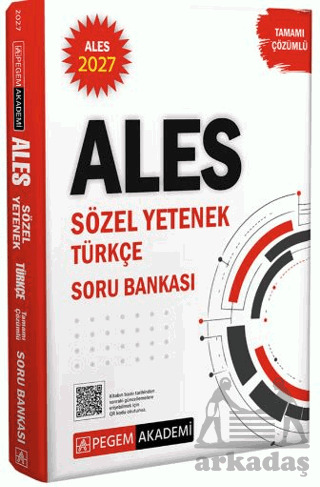 2027 ALES Sözel Yetenek Türkçe Tamamı Çözümlü Soru Bankası - Pegem Akademi Yayıncılık