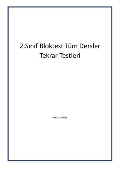 2.Sınıf Bloktest Tüm Dersler Tekrar Testleri - 1