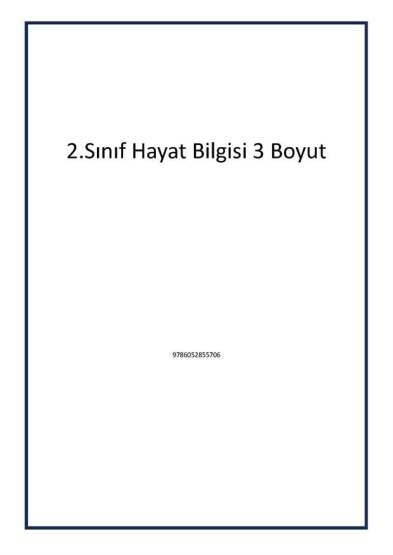 2.Sınıf Hayat Bilgisi 3 Boyut - 1