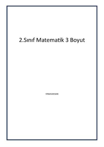 2.Sınıf Matematik 3 Boyut - 1