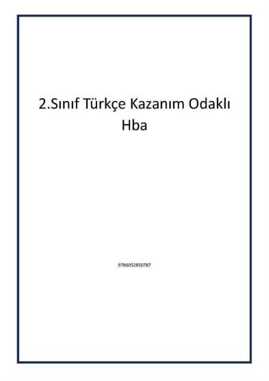 2.Sınıf Türkçe Kazanım Odaklı Hba - 1