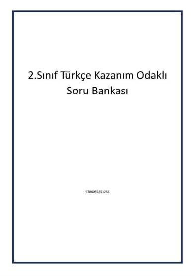 2.Sınıf Türkçe Kazanım Odaklı Soru Bankası - 1