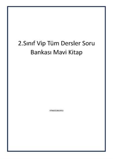 2.Sınıf Vip Tüm Dersler Soru Bankası Mavi Kitap - 1