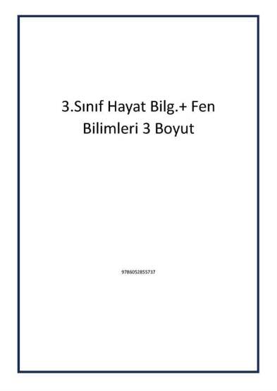 3.Sınıf Hayat Bilg.+ Fen Bilimleri 3 Boyut - Tudem Yayınları