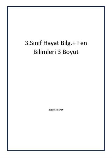 3.Sınıf Hayat Bilg.+ Fen Bilimleri 3 Boyut - 1