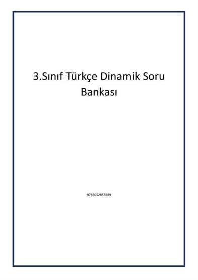 3.Sınıf Türkçe Dinamik Soru Bankası - Tudem Yayınları
