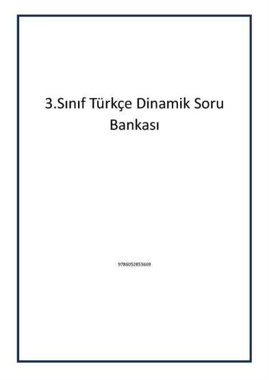 3.Sınıf Türkçe Dinamik Soru Bankası - 1