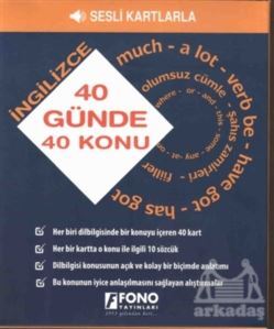40 Günde 40 İngilizce Konu - Sesli Kartlarla - Fono Yayınları