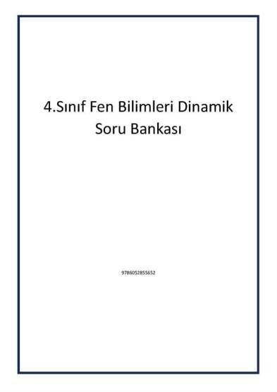 4.Sınıf Fen Bilimleri Dinamik Soru Bankası - Tudem Yayınları