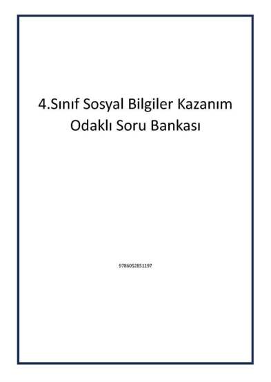 4.Sınıf Sosyal Bilgiler Kazanım Odaklı Soru Bankası - 1