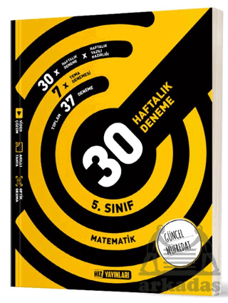 5. Sınıf Matematik Haftalık Deneme - Hız Yayınları