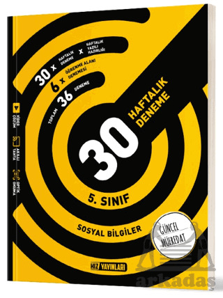 5. Sınıf Sosyal Bilgiler 30 Haftalık Deneme - Hız Yayınları