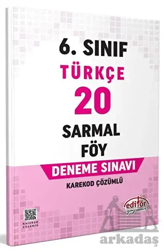 6. Sınıf Türkçe 20 Sarmal Föy Deneme Sınavı - Editör Yayınevi