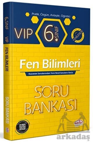 6. Sınıf VIP Fen Bilimleri Soru Bankası Editör Yayınevi - 1