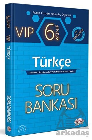 6. Sınıf VIP Türkçe Soru Bankası - Editör Yayınevi