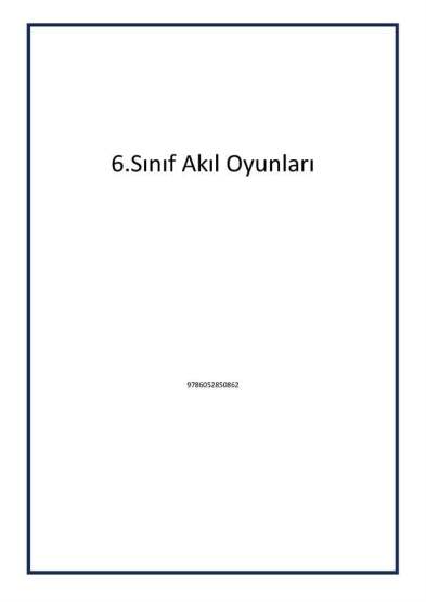 6.Sınıf Akıl Oyunları - 1