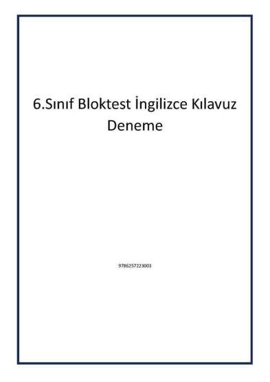 6.Sınıf Bloktest İngilizce Kılavuz Deneme - Bloktest Yayınları