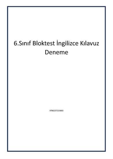 6.Sınıf Bloktest İngilizce Kılavuz Deneme - 1