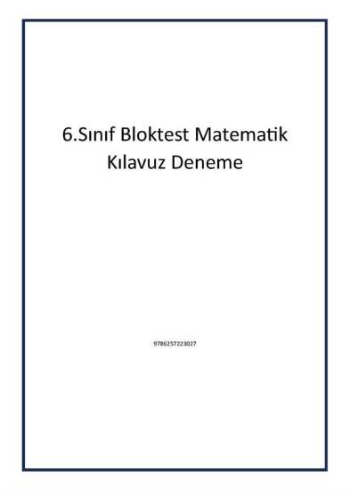 6.Sınıf Bloktest Matematik Kılavuz Deneme - Bloktest Yayınları