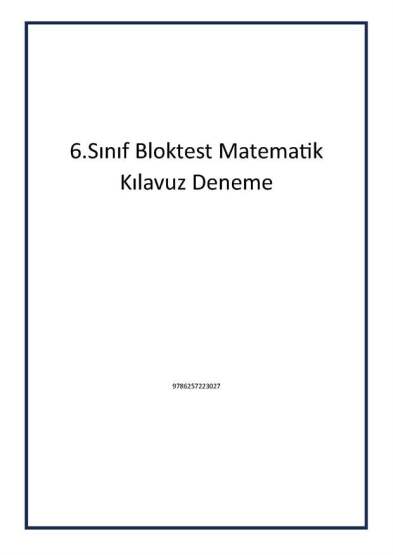 6.Sınıf Bloktest Matematik Kılavuz Deneme - 1