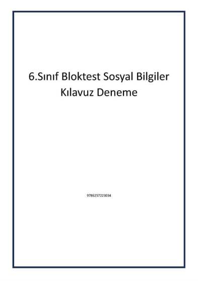 6.Sınıf Bloktest Sosyal Bilgiler Kılavuz Deneme - Bloktest Yayınları