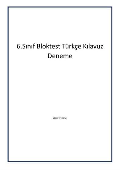 6.Sınıf Bloktest Türkçe Kılavuz Deneme - 1