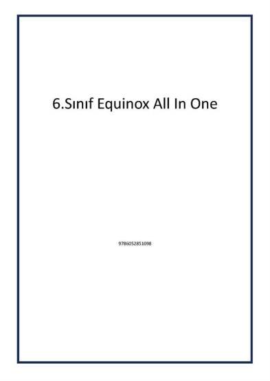 6.Sınıf Equinox All In One - 1